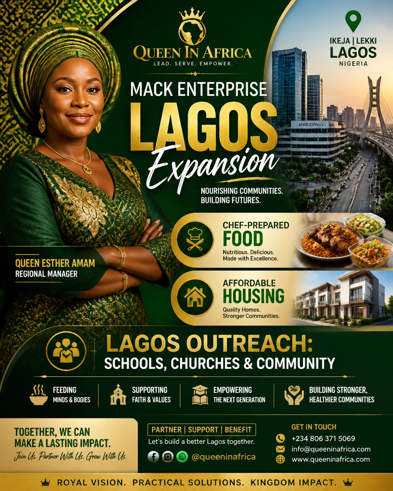 Queen In Africa — MACK Enterprise Lagos Expansion flyer