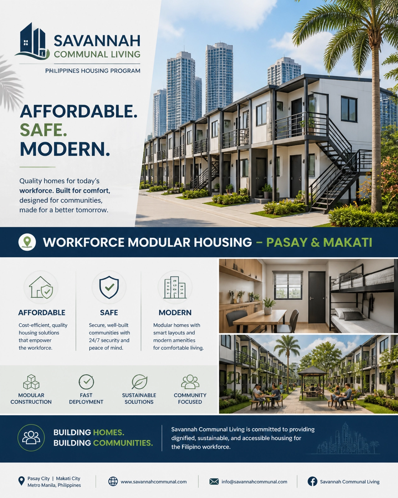 Savannah Communal Living — Philippines Housing Program flyer